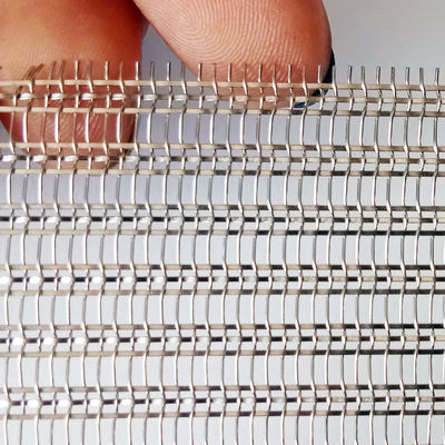 Architectural Glass Laminated Stainless Steel Wire Mesh Woven For Modern Space Dividers And Wall Cladding
