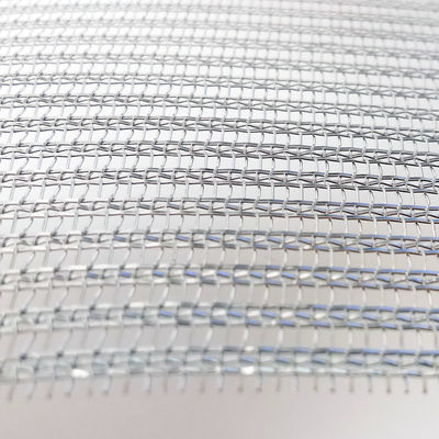 Architectural Glass Laminated Stainless Steel Wire Mesh Woven For Modern Space Dividers And Wall Cladding