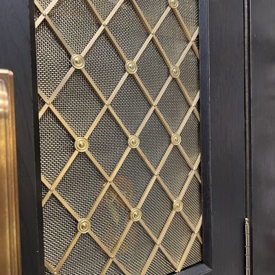 Opening Area 49% Stainless Steel Woven Wire Mesh Grille For Cabinet Decoration
