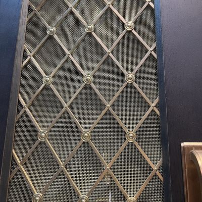 Opening Area 49% Stainless Steel Woven Wire Mesh Grille For Cabinet Decoration