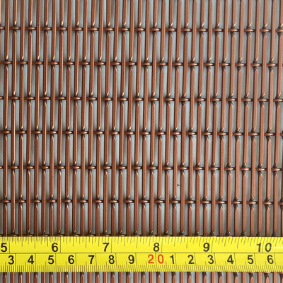 Red Copper Color Aluminum Wire Mesh Diameter 1.5mm/2mm Wall Panels For Interior Room Partition