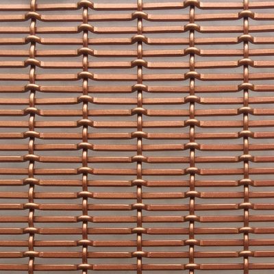 Red Copper Color Aluminum Wire Mesh Diameter 1.5mm/2mm Wall Panels For Interior Room Partition