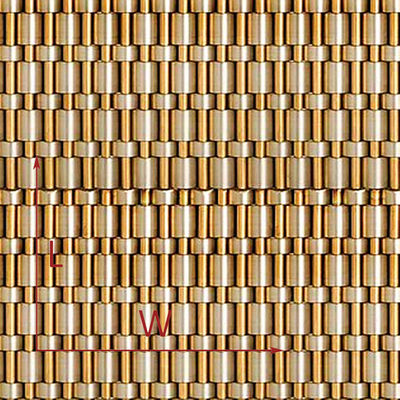 Customized Brass Metal Mesh for Building Cladding Elevator Mesh With 304 316 Stainless Steel
