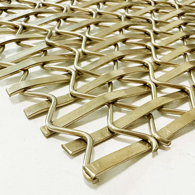8.75kgs/m2 Decorative Wire Mesh Grilles With 49% Opening Area In Stainless Steel