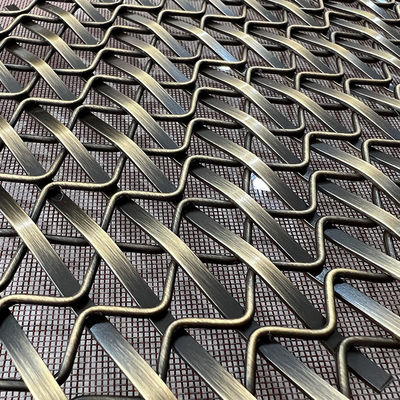 8.75kgs/m2 Decorative Wire Mesh Grilles Width 0.6m-2.4m Product