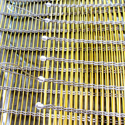 Certified Fireproof 8mm Stainless Steel Metal Mesh For High Rise Building Facade Ventilation Cladding