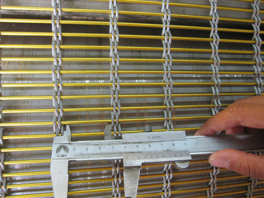 Certified Fireproof 8mm Stainless Steel Metal Mesh For High Rise Building Facade Ventilation Cladding