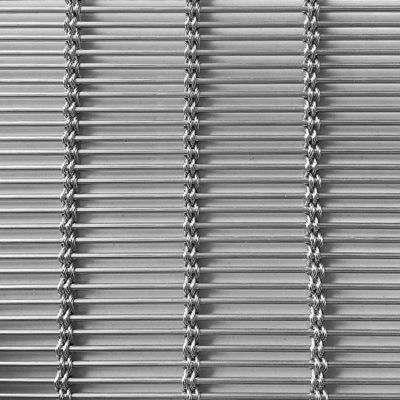 Decorative 3D Stainless Steel Woven Metal Mesh Screen For Artistic Ceiling Design Industrial Aesthetic