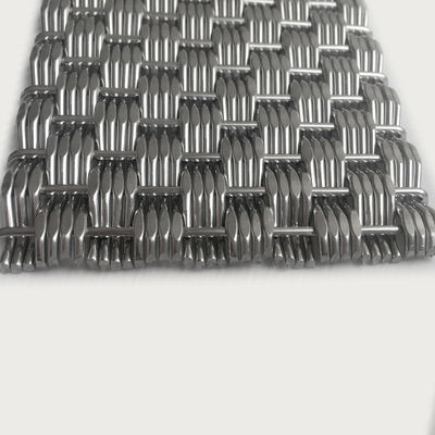 Custom Designed Stainless Steel Metal Fabric Mesh For Large Scale Facade Cladding In Urban Commercial Buildings
