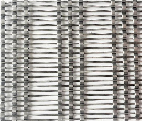 Non Flammable Architectural Stainless Steel Metal Mesh Wire Grid Panels for Open Air Parking Facades and Ventilated Walls