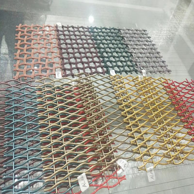 18mm Warp Pitch Aluminum Decorative Wire Mesh Grilles For Cabinet Doors