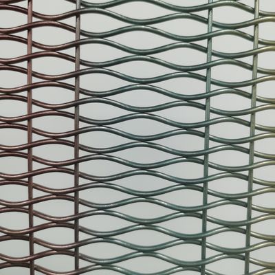 18mm Warp Pitch Aluminum Decorative Wire Mesh Grilles For Cabinet Doors