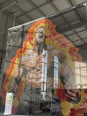 Creative Decorative Aluminum Chain Curtain for Furniture and Art Installation, Fireproof Customizable Metal Mesh Design
