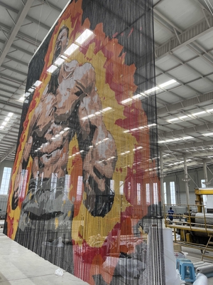 Creative Decorative Aluminum Chain Curtain for Furniture and Art Installation, Fireproof Customizable Metal Mesh Design