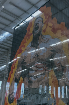 Creative Decorative Aluminum Chain Curtain for Furniture and Art Installation, Fireproof Customizable Metal Mesh Design