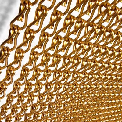 Measures 90x210cm Chain Link Wire Mesh Curtain Size  for Commercial Security Barriers