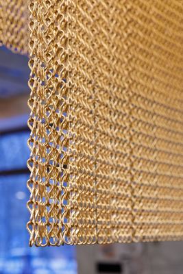 Measures 90x210cm Chain Link Wire Mesh Curtain Size  for Commercial Security Barriers