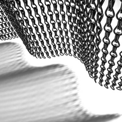 Measures 90x210cm Chain Link Wire Mesh Curtain Size  for Commercial Security Barriers