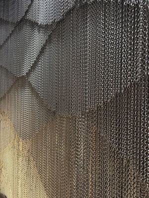 Measures 90x210cm Chain Link Wire Mesh Curtain Size  for Commercial Security Barriers