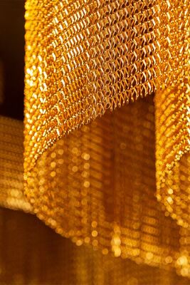 12x24mm Chain Size Aluminum Chain Link Curtain with 60% Open Area and 1.2mm Wire Diameter for Insect Protection