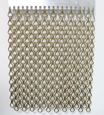 24mm Chain Distance 1.2mm Wire Diameter Aluminium Chain Fly Screen with 60% Open Area for Industrial Applications