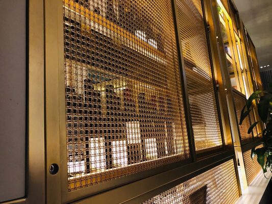 Customized Length Architectural Metal Mesh  Offering Corrosion Resistance Ideal for Facade Cladding and Interior Wall Panels