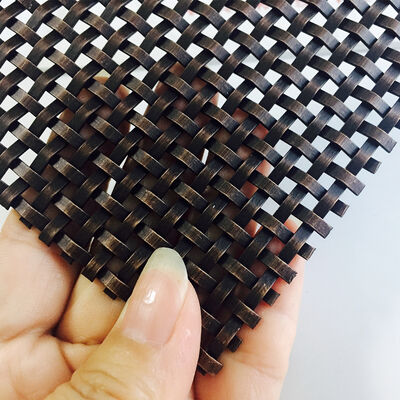 Copper Architectural Metal Mesh Customized Length Customized Mesh Size Used in Facade Cladding Interior Decoration and Building Exteriors