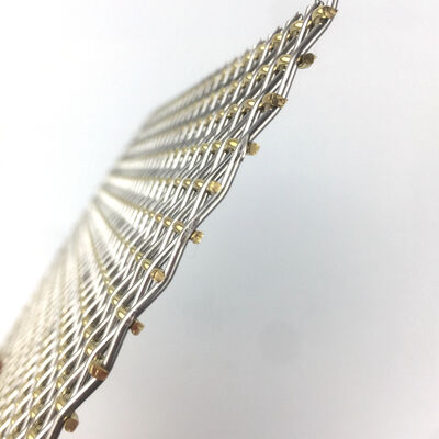 Architectural Decorative Metal Wire Mesh Stainless Steel Copper for Partition Screen Cabinet Cladding Facade