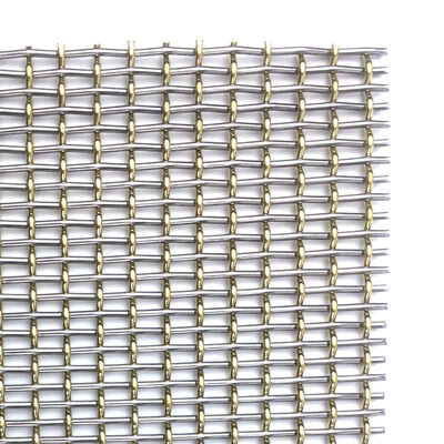 Architectural Decorative Metal Wire Mesh Stainless Steel Copper for Partition Screen Cabinet Cladding Facade