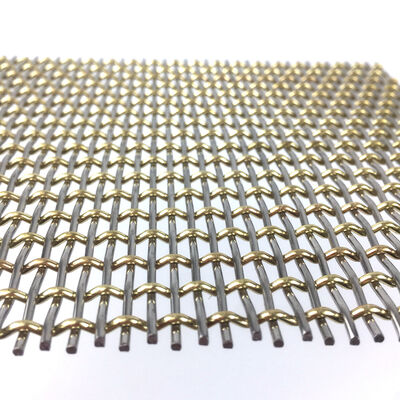 Architectural Decorative Metal Wire Mesh Stainless Steel Copper for Partition Screen Cabinet Cladding Facade