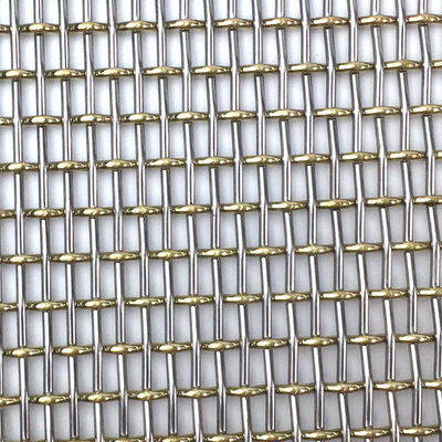 Architectural Decorative Metal Wire Mesh Stainless Steel Copper for Partition Screen Cabinet Cladding Facade