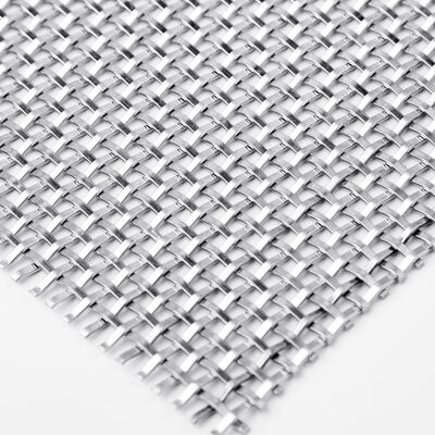 Architectural Woven Metal Mesh Flat Wire Weave for Partition Wall Ceiling Decoration