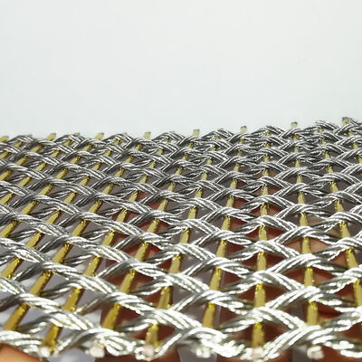 Flexible Rollable Panel Decorative Woven Wire Mesh 5.2kg per Sqm Weight