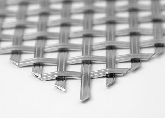 Flat Wire Stainless Steel Partition For Architectural Woven Wire Mesh