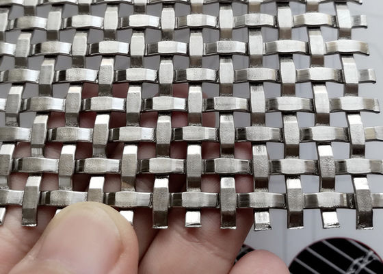 Stainless Steel Decorative Metal Mesh Wall Cladding For Architectural Woven Wire Mesh