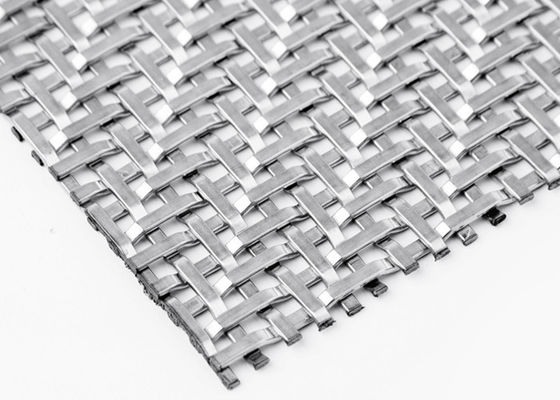 Stainless Steel Plain Woven Metal Facade Panels For Architectural Woven Wire Mesh