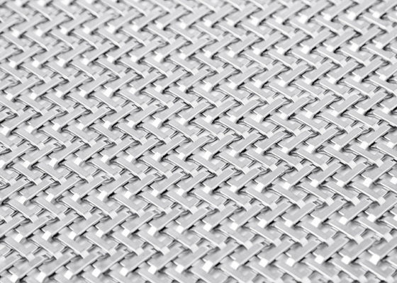 Stainless Steel Plain Woven Metal Facade Panels For Architectural Woven Wire Mesh