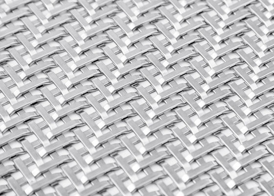 Stainless Steel Plain Woven Metal Facade Panels For Architectural Woven Wire Mesh
