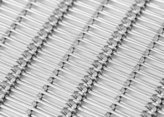 Stainless Steel Natural Colour Decorative Cabinetry And Stains For Architectural Woven Wire Mesh