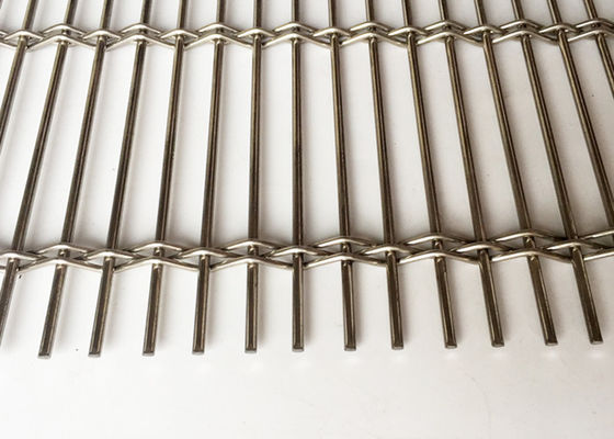 SS304 Plain Weave Metal Decorative Exterior Facade For Architectural Woven Wire Mesh
