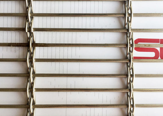 SS304 Plain Weave Metal Decorative Exterior Facade For Architectural Woven Wire Mesh