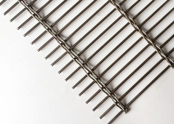 SS304 Plain Weave Metal Decorative Exterior Facade For Architectural Woven Wire Mesh