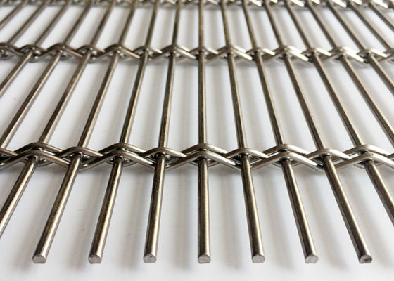 SS304 Plain Weave Metal Decorative Exterior Facade For Architectural Woven Wire Mesh