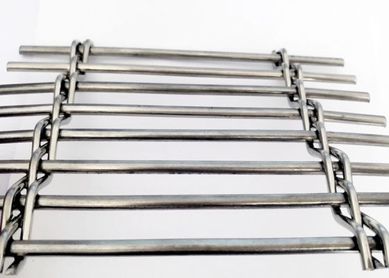 Screen Dividers Architectural Woven Wire Mesh Barrette Weave PVD Coating