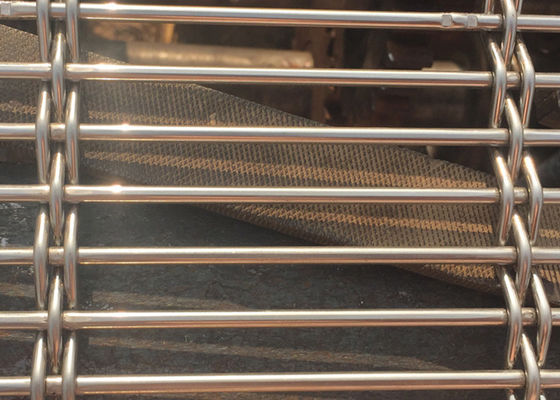 Screen Dividers Architectural Woven Wire Mesh Barrette Weave PVD Coating