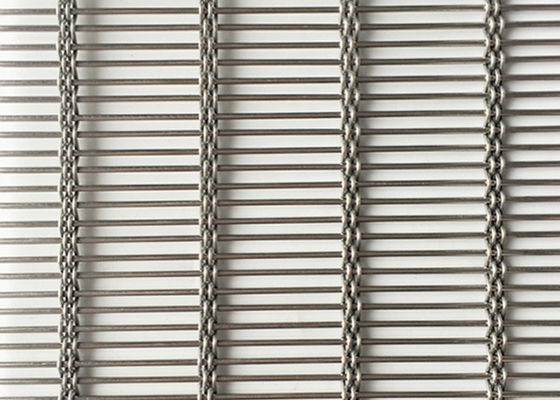 SS Natural Colour Plain Weave Metal Cabinetry And Stairs Decorative For Architectural Woven Wire Mesh