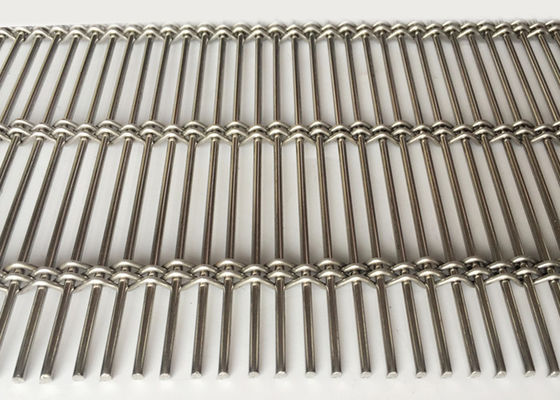 SS Natural Colour Plain Weave Metal Cabinetry And Stairs Decorative For Architectural Woven Wire Mesh
