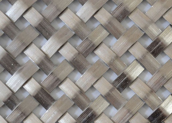 SHUOLONG Architectural Woven Wire Mesh XY 712X Flat Metal Mesh Panels Fireproof