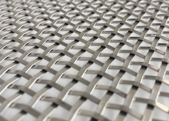 1.8mm Half Round Decorative Metal Mesh Screen For Windows 3.36kgs/m2