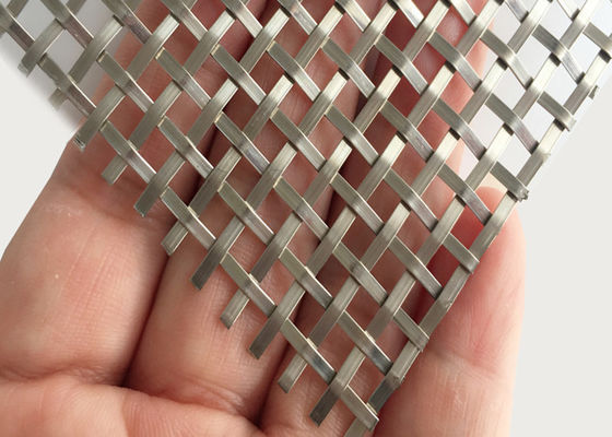 1.8mm Half Round Decorative Metal Mesh Screen For Windows 3.36kgs/m2